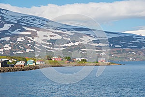 The village on island of Hrisey in Iceland