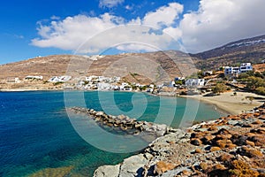 The village Isternia in Tinos island, Greece