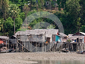 Village on Kala Island, Myanmar