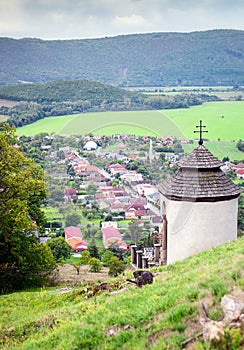 Village of Krasnohorske Podhradie near the castle of Krasna Horka