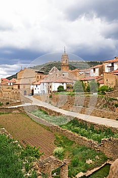 Village of La Iglesuela del Cid, Maestrazgo, Teruel province, Ar