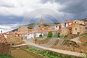 Village of La Iglesuela del Cid, Maestrazgo, Teruel province, Ar