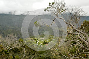 The village of La Nouvelle on cirque of Mafate