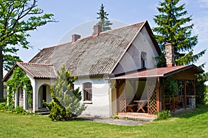 Pastoral rural house in northern Poland photo