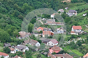 Village landscape in the summer season
