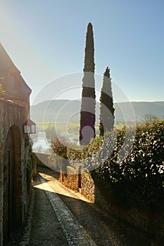 Village lane in the Dordogne Valley