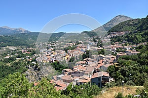 The village of Lauria in the Basilicata region, Italy.