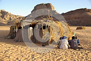 Village in Libyan desert