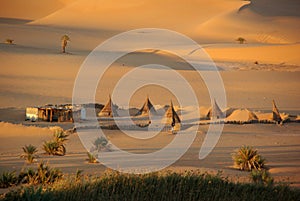 Village in the Libyan desert