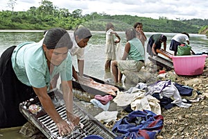 Village life of Indians Coco River, Nicaragua