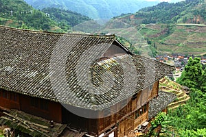 Village in Longji terrace ,Guilin