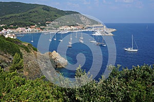 The village of Marciana Marina on Elba island