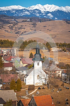 The village Marincek with Church of St. Martin , Slovakia