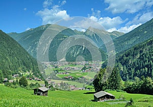 Village of Mayrhofen in Zillertal,Tirol,Austria