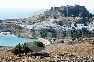 The village of Megali Paralia, on the greek island of Rhodes