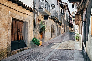 Village of miranda del castanar in province of Salamanca, Spain photo