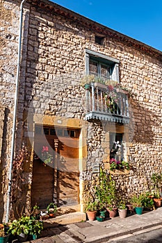 The village of Monpazier, in the Dordogne-PÃ©rigord region, France.