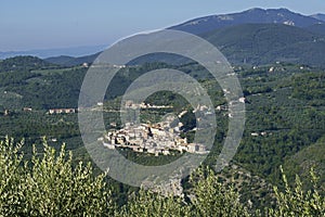 The Village of Montefranco in Valnerina hills, Umbria, Italy