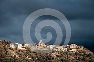 Village of Montemaggiore in Corsica
