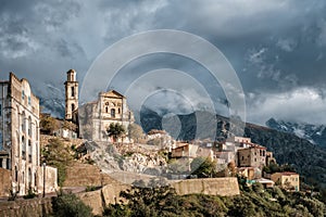 Village of Montemaggiore in Corsica