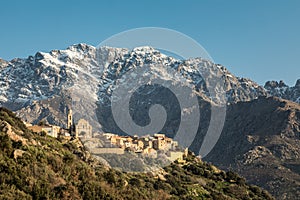 Village of Montemaggiore and Monte Grosso in Corsica