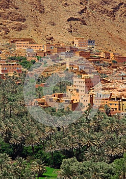 Village among Moroccan hills