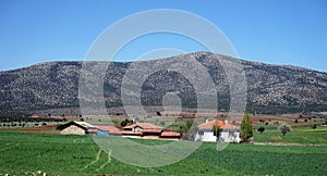 Village and mountain