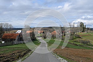 Village in the mountains of Hunedoara,Romania