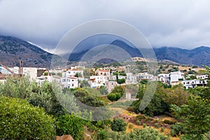 village in the mountains of the island of Crete, Greece