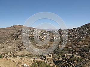 Village in the mountains of Yemen