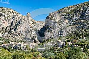 The village Moustiers St. Marie, Provence, France