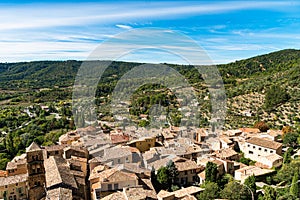 The village Moustiers St. Marie, Provence, Provence-Alpes-Cote d& x27;Azur, France