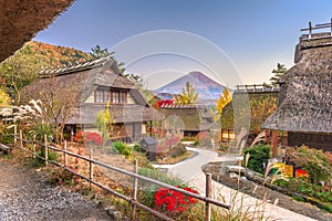 Village and Mt. Fuji