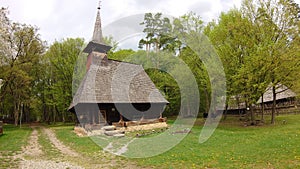 Village museum of Sibiu, Romania - exterior architectural design of rural areas, peasants houses