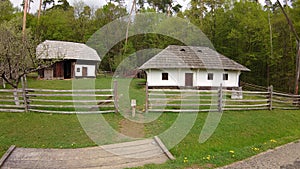 Village museum of Sibiu, Romania - exterior architectural design of rural areas, peasants houses