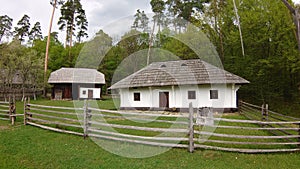 Village museum of Sibiu, Romania - exterior architectural design of rural areas, peasants houses