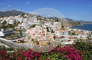 The village of Nerja in Spain photo