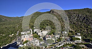 The village of Nonza, in Cap Corse, Corsica, France