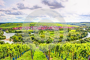 Village of Nordheim in a wine-growing district in Franconia