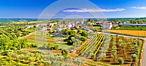 Village of Nova Vas in Istria aerial view