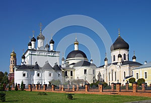 VILLAGE NOVYY BYT, CHEKHOV DISTRICT, RUSSIA - September, 2020: The monastery of the Ascension of David desert