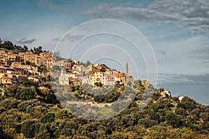 The village of Occhiatana in the Balagne region of Corsica