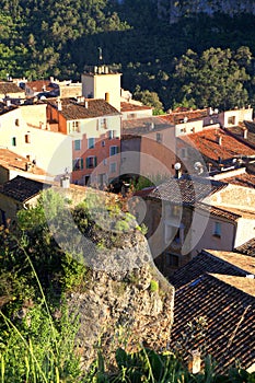 Village with old beautiful houses in Provence, France.