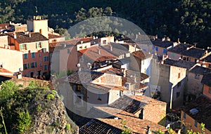 Village with old beautiful houses in Provence, France.