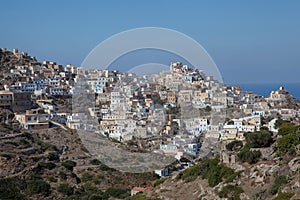 The village Olympos on the island Karpathos