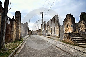 Oradour-sr-Glane was destroied by German nazi and is now a permanent memorial photo