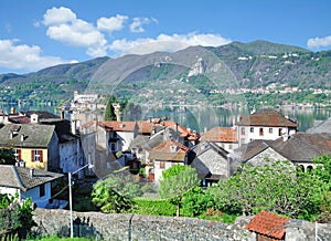 Village of Orta San Giulio,Lake Orta,Piedmont,Italy photo