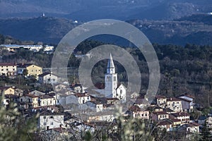 Village of Osek in Vipava Valley Slovenia