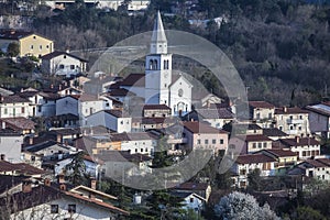 Village of Osek in Vipava Valley Slovenia