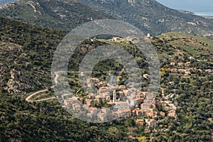 Village of Palasca in Balagne region of Corsica